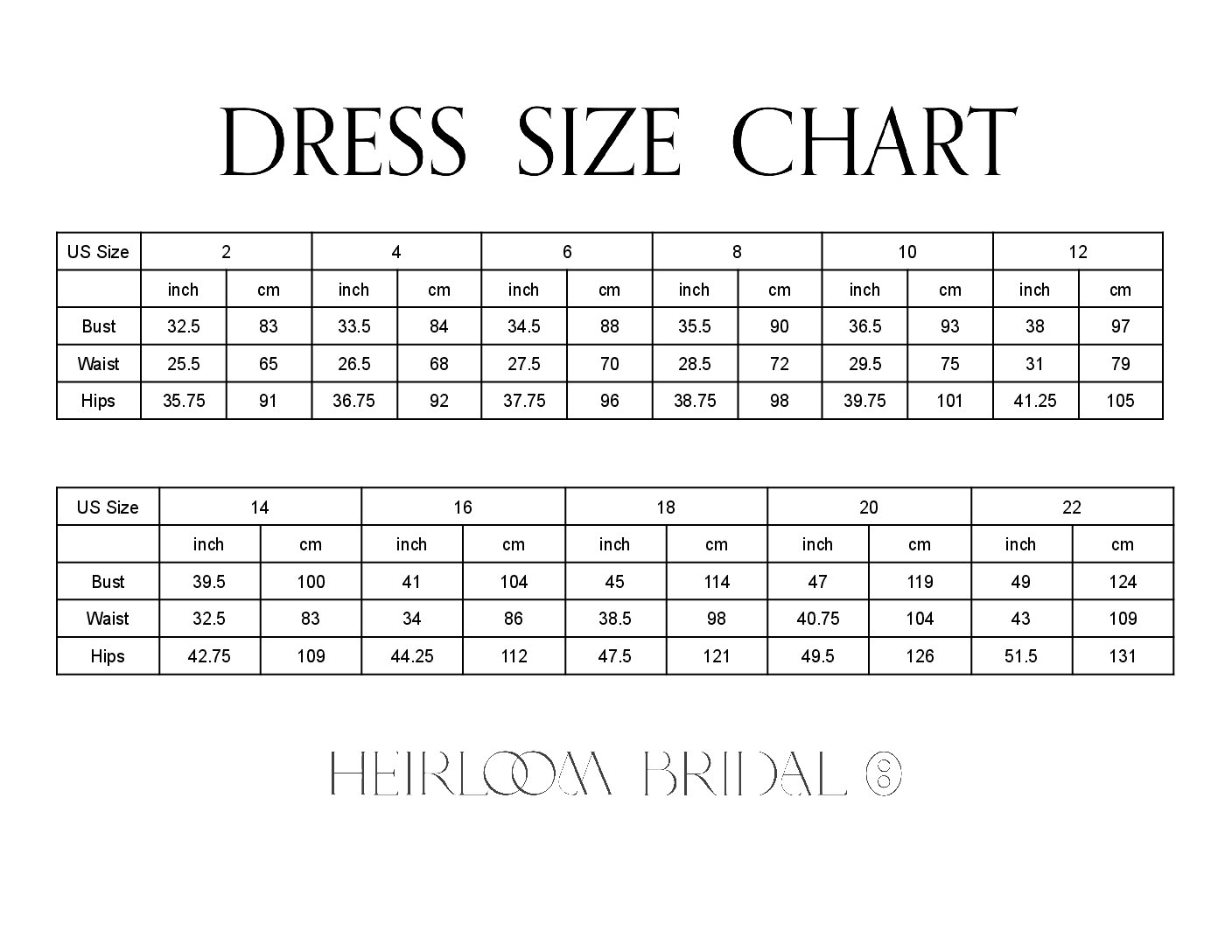 Page Size Chart Pdf